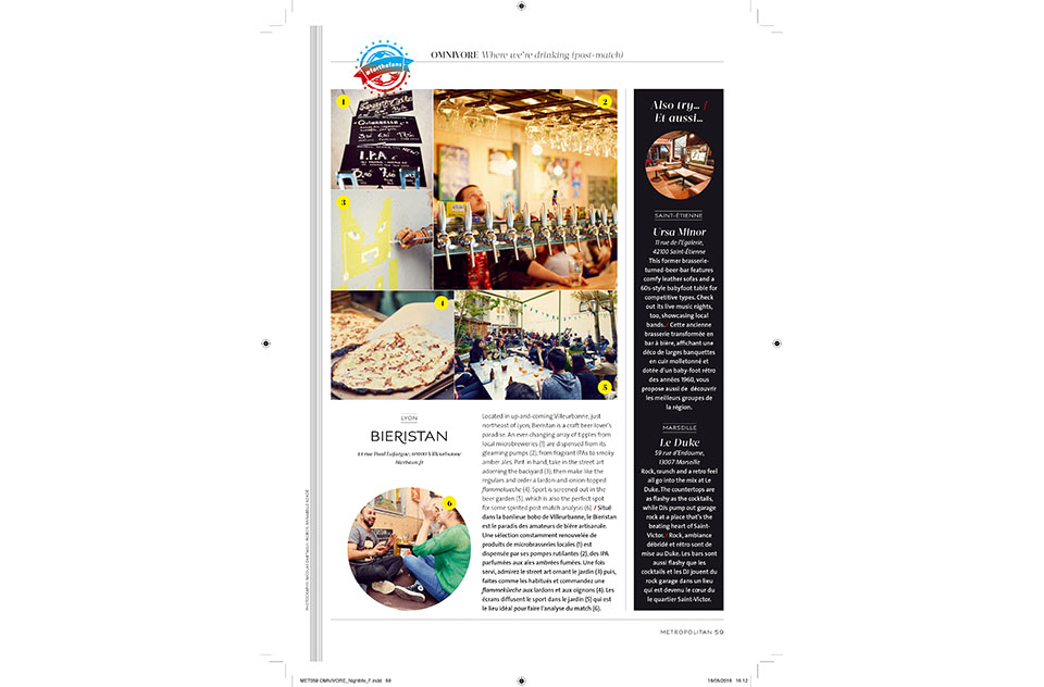 Eurostar Magazine - Metropolitan - Where we are drinking - mai 2016