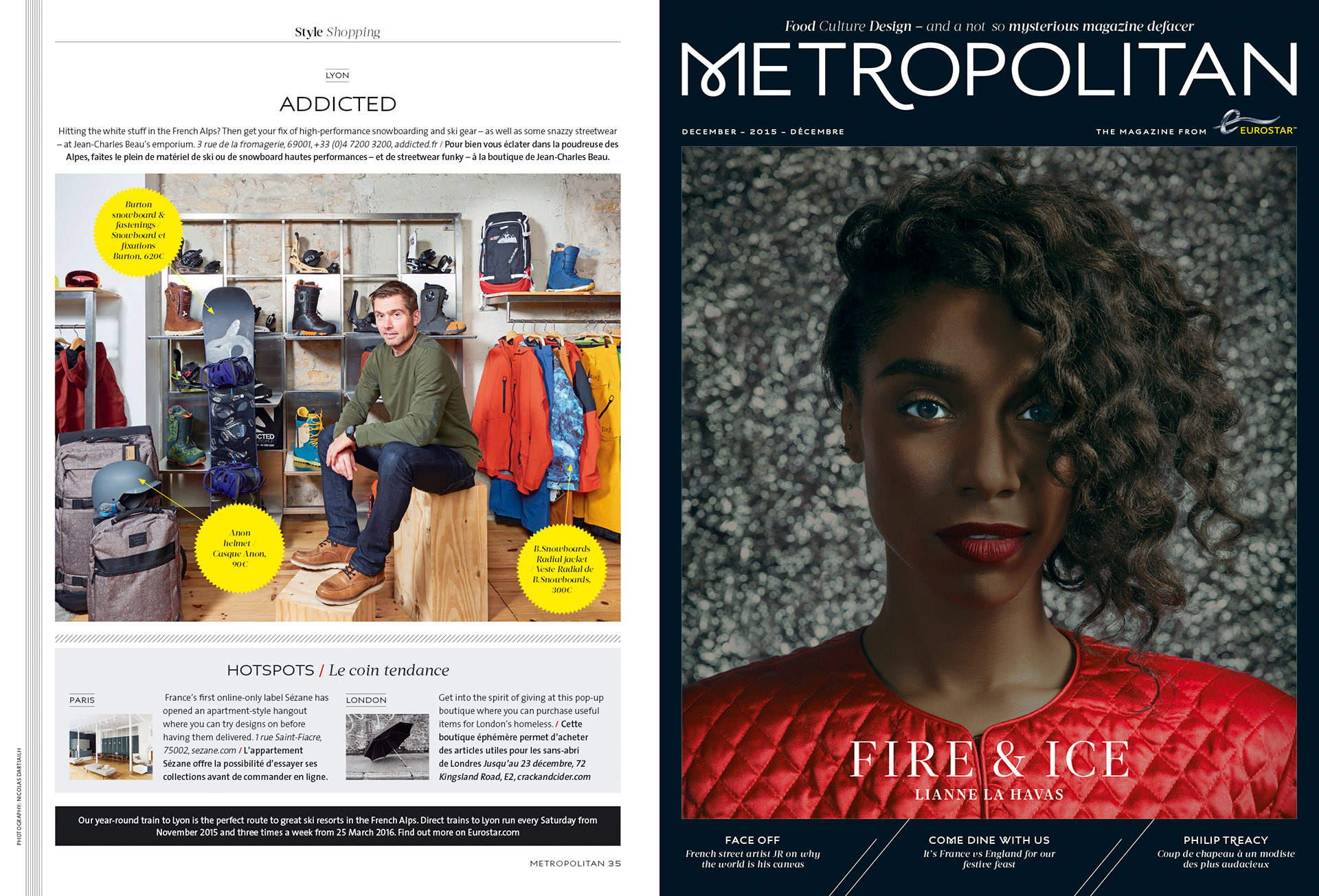 Eurostar Magazine - Metropolitan - Shopping - Décembre 2015
