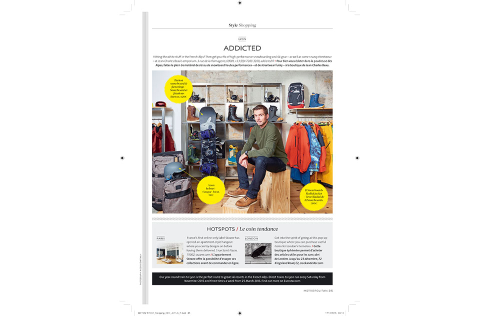 Eurostar Magazine - Metropolitan - Shopping - novembre 2015