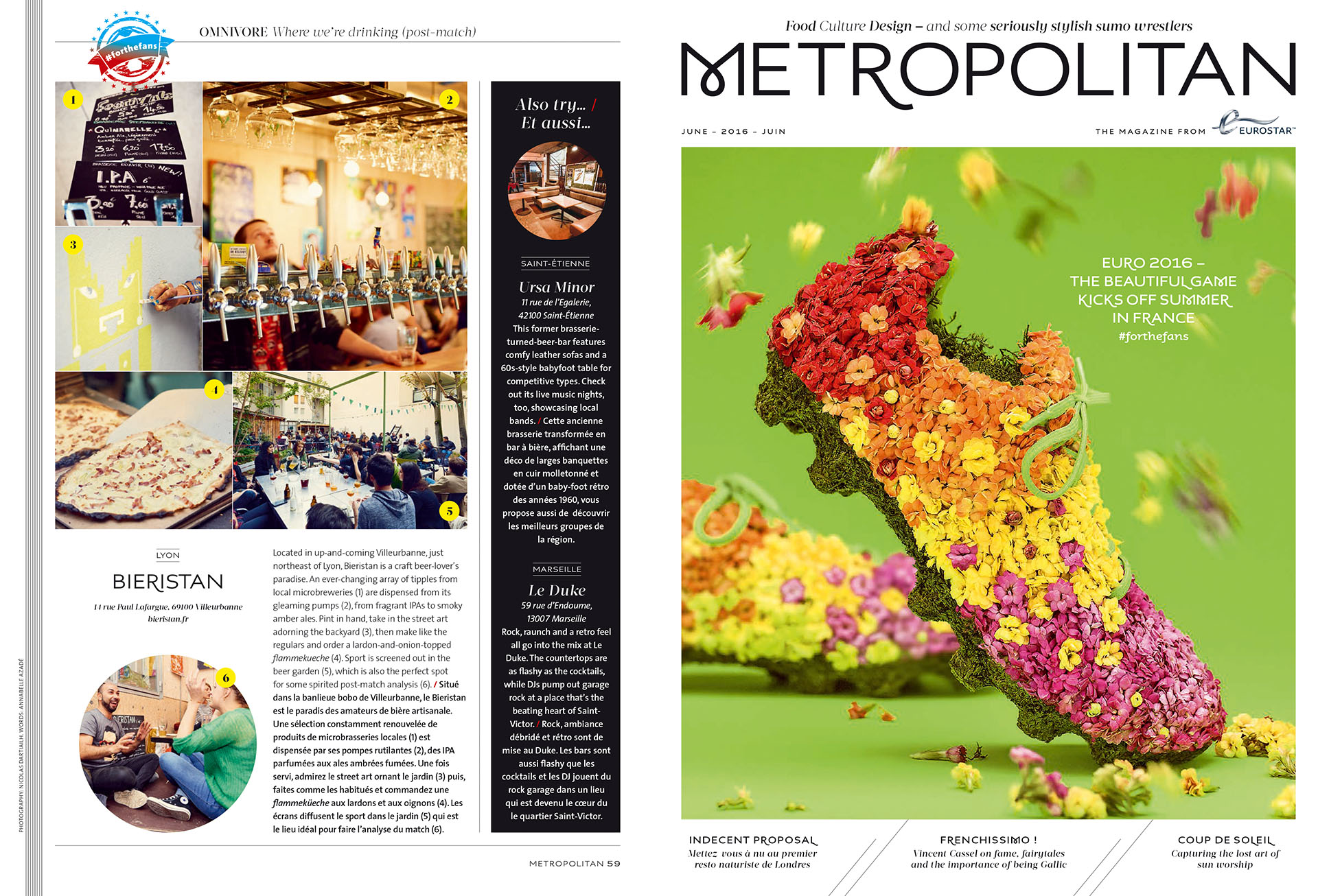 Eurostar Magazine - Metropolitan - Where we're drinking - Juin 2016